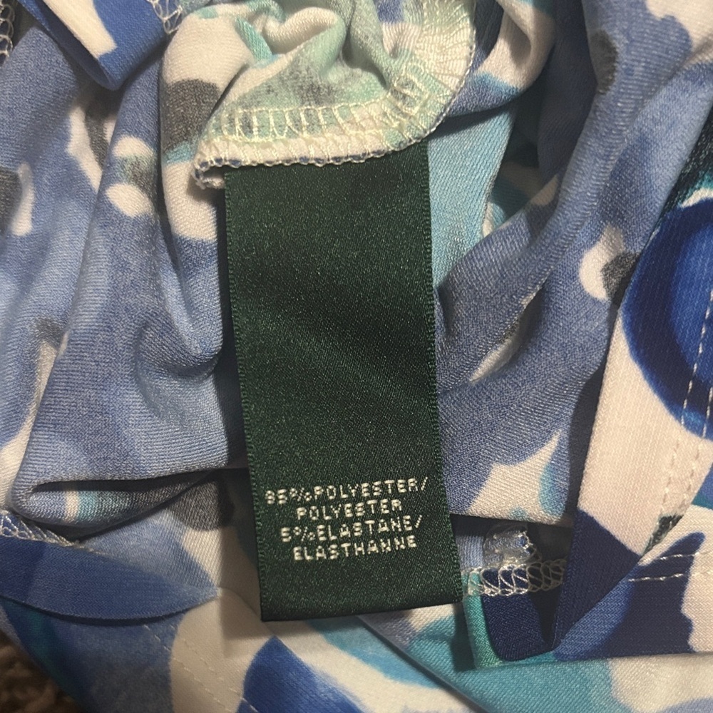 Ralph Lauren Blue and White Floral Midi Dress - Picture 8 of 8